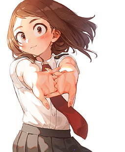 Boku no Hero Academia, gadis anime, Uraraka Ochako, Wallpaper HD HD wallpaper