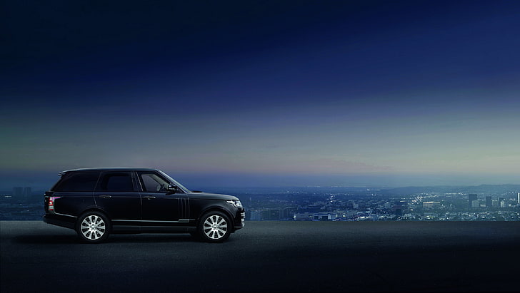 black SUV, car, SUV, Range Rover Sentinel, HD wallpaper