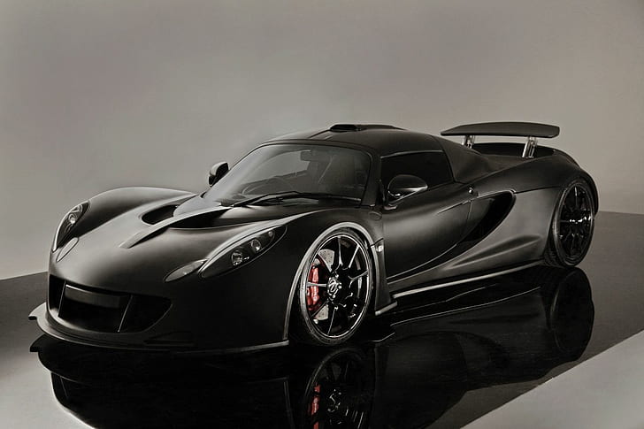 car, Hennessey Venom GT, vehicle, black cars, Super Car, HD wallpaper
