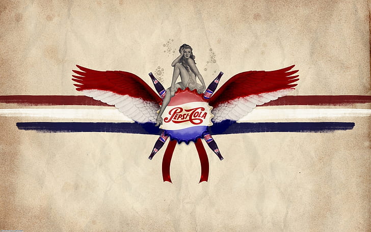 Pepsi cola drink girl alas, Pepsi, Chica, Alas, Fondo de pantalla HD