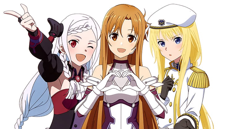 Sword Art Online, Sword Art Online: Alicization, Alice Zuberg, Asuna Yuuki, Yuna (Sword Art Online), HD papel de parede