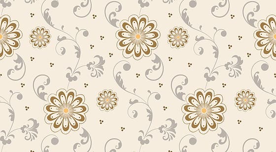 sfondo, modello, fiori, unità di trama, beige, Sfondo HD HD wallpaper