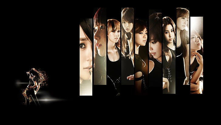 camicia nera da donna, coreano, K-pop, Sfondo HD