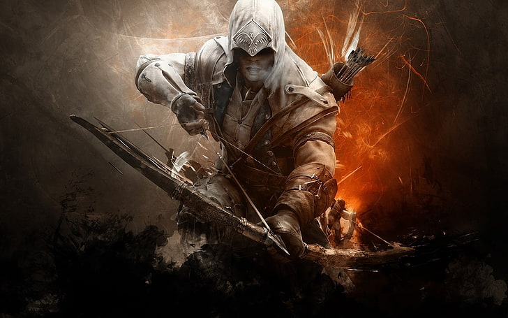 Fondo de pantalla digital de Assassin's Creed, Assassin's Creed III, Connor Kenway, Assassin's Creed, videojuegos, Fondo de pantalla HD
