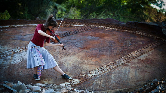 Lindsey Stirling, violín, mujer, músico., Fondo de pantalla HD HD wallpaper