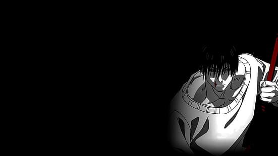 Fushiguro Toji, Jujutsu Kaisen, dunkler, dunkler Hintergrund, einfacher Hintergrund, HD-Hintergrundbild HD wallpaper