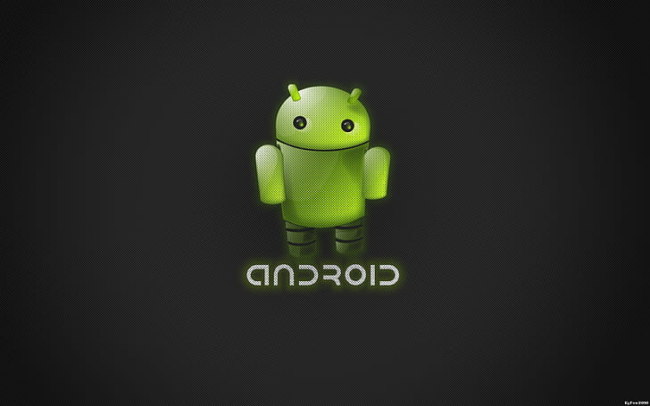 robot, green, android, HD wallpaper