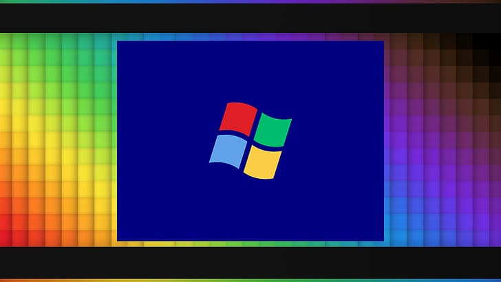 лого, лого на Windows, цифров, градиент, цветен, HD тапет