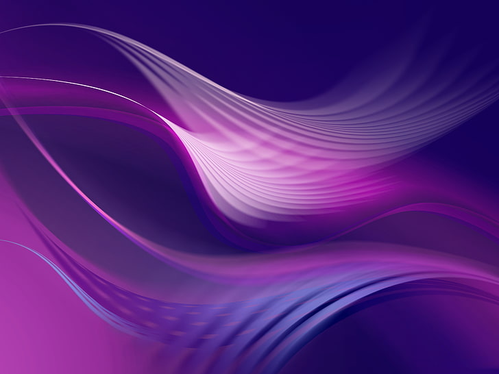 carta da parati digitale viola e rosa, Stream, Wave, Energy, Abstract purple, Sfondo HD