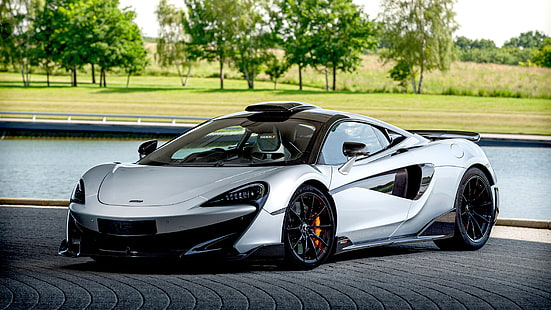 McLaren, McLaren 600LT, Auto, Sport Car, Supercar, Vehículo, White Car, Fondo de pantalla HD HD wallpaper