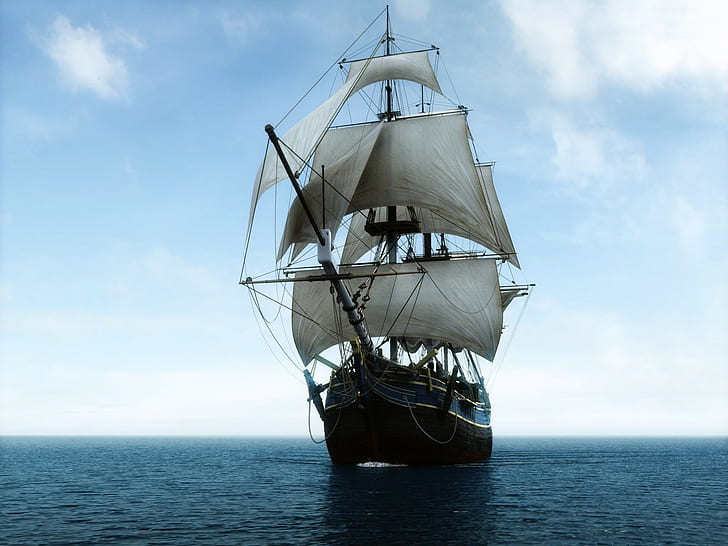 sailing ship, ship, vehicle, HD wallpaper