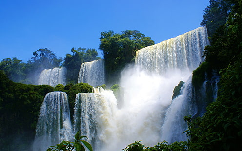 Spectacular scenery of waterfalls and rapids water, Spectacular, Scenery, Waterfalls, Rapids, Water, HD wallpaper HD wallpaper