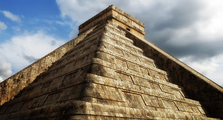 Majów, piramida, architektura, Meksyk, Chichen Itza, Tapety HD