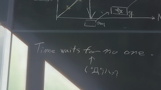 text, black board, inspirational, The Girl Who Leapt Through Time, HD wallpaper HD wallpaper