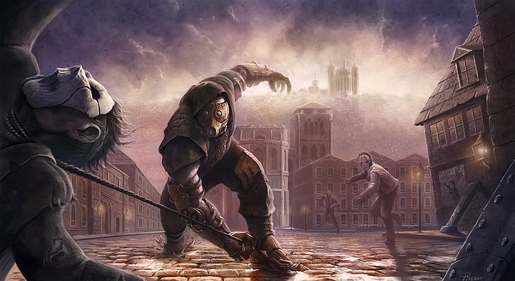 screenshot dell'applicazione di gioco, fantasy art, uomini, guerriero, artwork, steampunk, Sfondo HD