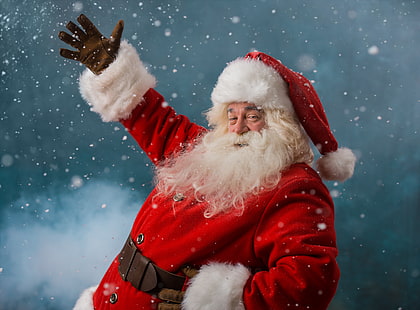 zima, śnieg, Nowy Rok, Boże Narodzenie, Święty Mikołaj, Boże Narodzenie, Wesołych Świąt, Tapety HD HD wallpaper
