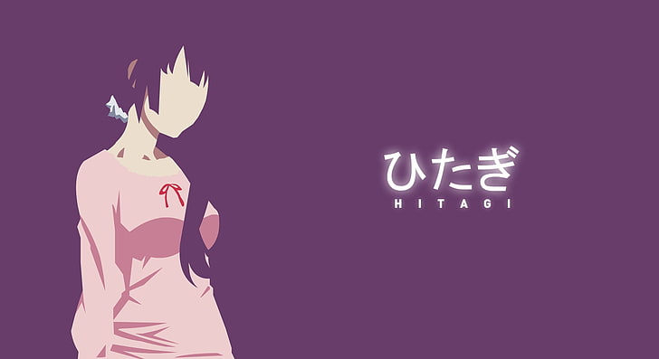Serie Monogatari, chicas anime, Senjougahara Hitagi, Fondo de pantalla HD