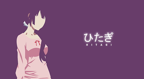Monogatari Series, аниме девушки, Сендзегахара Хитаги, HD обои HD wallpaper