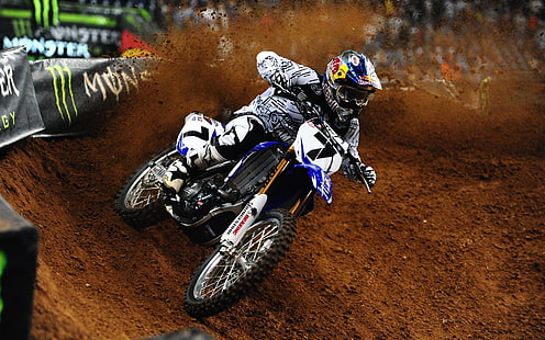 Yamaha, motocykl, James Stewart, brud, sport, Yamaha, motocykl, James, Stewart, Dirt, sport, Tapety HD HD wallpaper