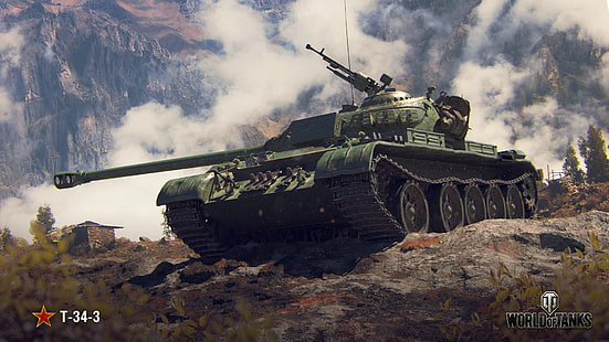 WoT, Mundo dos Tanques, Jogos de Guerra, T-34-3, HD papel de parede HD wallpaper