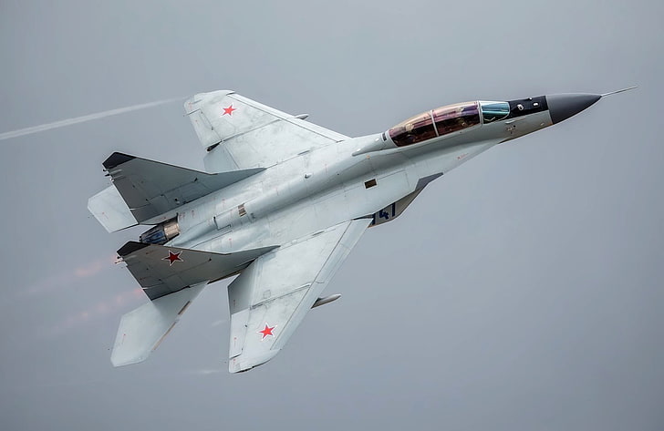 Реактивные истребители, Микоян МиГ-35, Самолет, Реактивный истребитель, Боевой самолет, HD обои