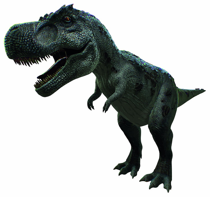 czarna ilustracja dinozaura, arka, Ark: Survival Evolved, malarstwo, dino, dinozaury, T-Rex, Tapety HD