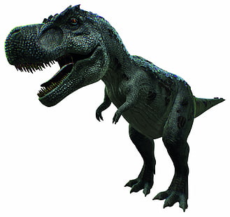 czarna ilustracja dinozaura, arka, Ark: Survival Evolved, malarstwo, dino, dinozaury, T-Rex, Tapety HD HD wallpaper