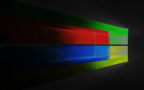 ويندوز 10 ، مايكروسوفت ، شعار ملون، خلفية HD HD wallpaper