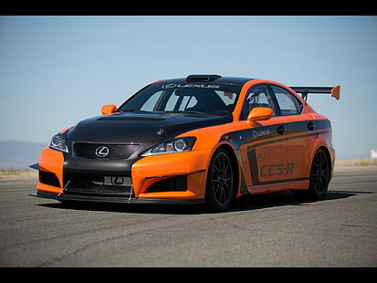 Lexus ISF HD, black and orange lexus racing car, cars, lexus, isf, HD wallpaper HD wallpaper