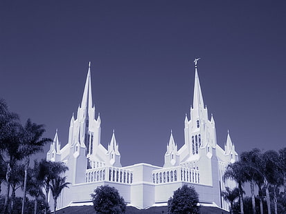 Храмы, Сан-Диего Калифорния Храм, Мормон, Храм, HD обои HD wallpaper