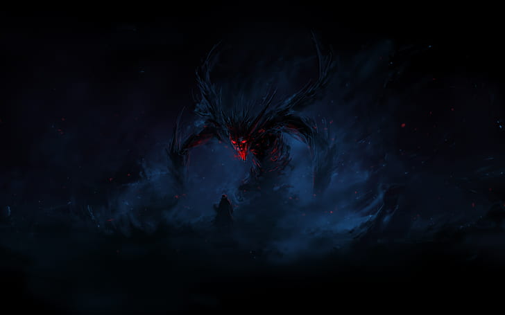 Dark Black Demon HD, Fantasy, Schwarz, Dunkel, Dämon, HD-Hintergrundbild