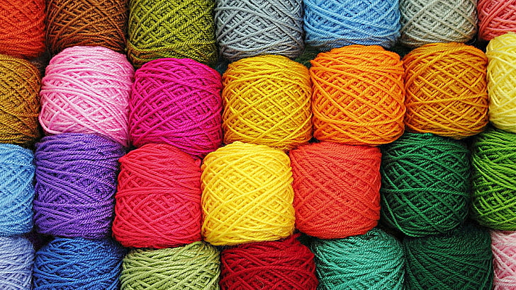 lana, colorato, filato, Sfondo HD