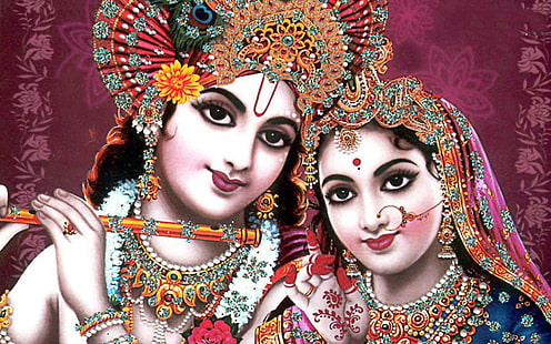 Deus indiano Radha Krishna HD, pintura de divindade religiosa, fotografia, deus, indiano, krishna, radha, HD papel de parede HD wallpaper