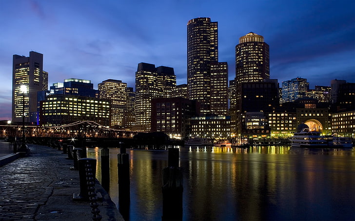 Boston, horizonte, Fondo de pantalla HD