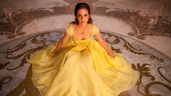5K, La bella y la bestia, Emma Watson, Belle, Fondo de pantalla HD HD wallpaper