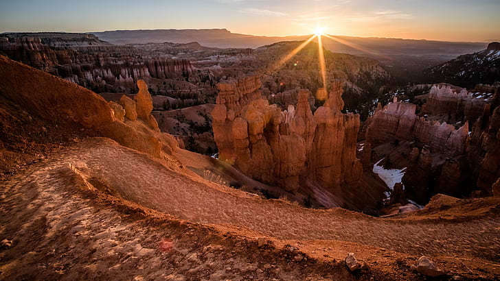 aerial photo of Grand Canyon, bryce canyon, utah, bryce canyon, utah, Sunrise, Bryce Canyon - Utah, United States, Landscape photography, aerial photo, Grand Canyon, fuji, ultra, rokinon, geotagged, fujifilm, clouds, landscape, sun, bryce canyon, travel, landmark, photography, sky, rocks, Utah, US, portfolio, nature, scenics, canyon, desert, geology, uSA, rock - Object, sandstone, eroded, arizona, famous Place, outdoors, mountain, sunset, beauty In Nature, valley, HD wallpaper