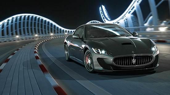 спортивный автомобиль, Maserati GranTurismo Sport, GranTurismo S, HD обои HD wallpaper