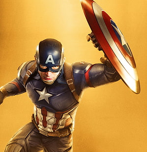 Капитан Америка, Крис Евънс, Marvel Comics, Avengers: Infinity War, 4K, HD тапет HD wallpaper