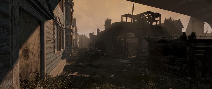 Fallout, Fallout 4, арт видеоигры, Сцена(Arknights), пейзаж, окружающая среда, аниме девушки, HD обои