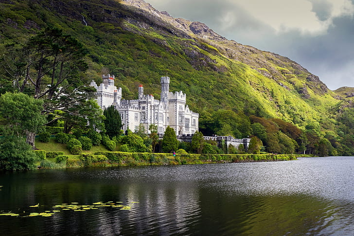 Irlande, nature, eau, abbaye, lac, Fond d'écran HD