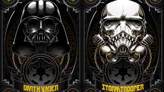 Darth Vader and Storm Trooper wallpaper, Star Wars, Darth Vader, Storm Trooper, HD wallpaper HD wallpaper