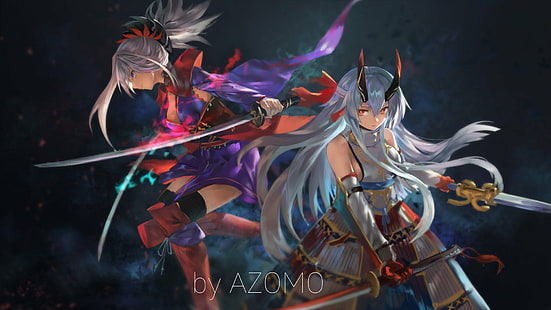 Serie Fate, Fate / Grand Order, Miyamoto Musashi, Tomoe Gozen (Fate / Grand Order), Sfondo HD HD wallpaper