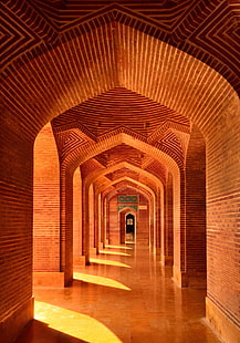 Mosque, Pakistan, Pillar, HD wallpaper HD wallpaper