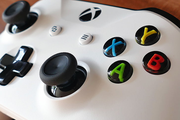 وحدة تحكم ألعاب Microsoft Xbox 360 بيضاء ، إكس بوكس ​​، جويستيك ، وحدة تحكم، خلفية HD