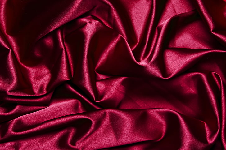 красный текстиль, текстура, шелк, ткань, бордовый, малина, атлас, HD обои