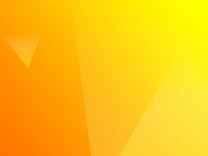 oranye, bentuk, geometri, gradien, segitiga, kuning, minimalis, Wallpaper HD