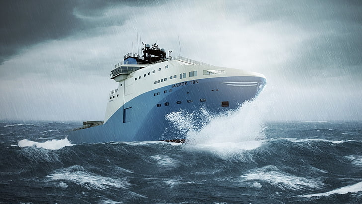 Maersk TBN Offshore Support Fartyg, Båt, Fartyg, Fartyg, Offshore, Support, Maersk TBN, HD tapet