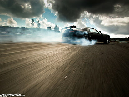 Motion Blur Toyota Supra Drift Smoke HD, автомобили, размазване, движение, дим, дрейф, toyota, supra, HD тапет HD wallpaper