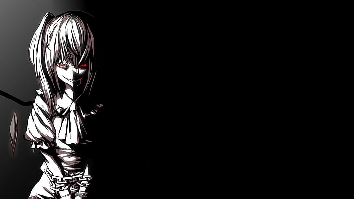 papel de parede de personagem de anime feminino, escuro, anime, Touhou, Flandre Scarlet, meninas anime, olhos vermelhos, HD papel de parede