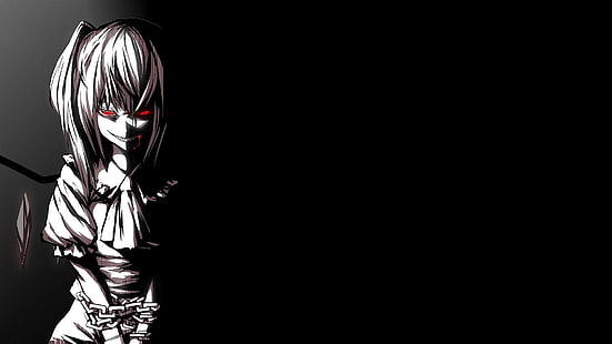 weibliche Anime Charakter Tapete, dunkel, Anime, Touhou, Flandre Scarlet, Anime Mädchen, rote Augen, HD-Hintergrundbild HD wallpaper